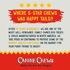 Canine Chews 8-9" Retriever Rolls for Large Dogs - Pack of 15 All-Natural Beef Hide Dog Chews for Aggressive Chewers - 3.7 lb.