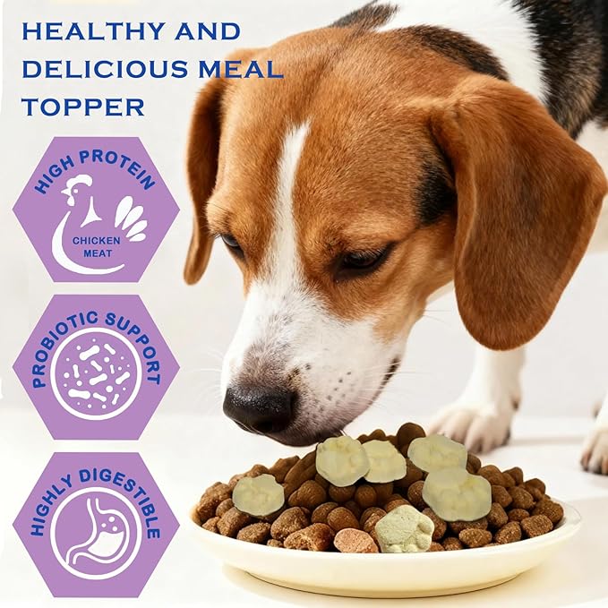 Freeze Dried Goat Milk & Chicken Treats Dogs & Cats Treats, Grain-Free Probiotic Snacks for Sensitive Stomach, High Protein Training Rewards for Dogs Cats, 4.5 oz