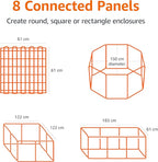Amazon Basics Foldable Octagonal Metal Exercise Dog Playpen - Indoor/Ou, , Blacktdoor, No Door, Small (8 Panels, 24 x 30), Easy to assemble, store, and customize, 30" - Small, Black