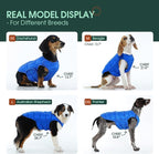 Kuoser Dog Puffer Jacket Warm Dog Coat for Extra Small Dogs, Windproof Reflective Pet Padded Vest Cold Weather Clothes Puppy Snowsuit with Hook & Loop Coats, Easy On/Off, Blue XS
