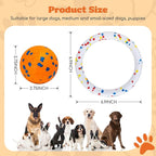 Nobleza Dog Toy Tennis Bouncy Training Balls, 6 Pack 2.75'' Aggressive Chewer Teething Durable Floating, Interactive Popcorn Ball for Medium Small Pet Puppy