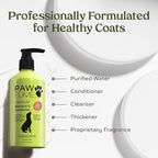PAWFUME Deshedding Dog Shampoo and Conditioner, Show Dog, 1-Pack – Nourish & Detangle for Silky Soft Coat – Probiotic, Deep-Cleaning, pH-Balanced Formula – Salon-Quality Shampoo for Dogs
