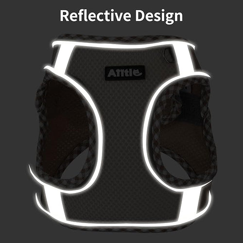 AIITLE Escape-Proof Dog Harness - Extra Soft Jacquard Fabric with Moisture-Wicking Lining, Adjustable Fit for Boston Terrier, Pekingese - Running, Playdates, Outdoor Adventures (Yellow, L)