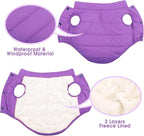ASENKU Dog Winter Coat - Waterproof Windproof Dog Jacket, Warm Snowproof Doggie Puffer Vest for Cold Weather, Lightweight Snow Coats for Small Medium Large Dogs (Purple, S)