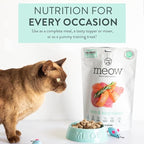 The New Zealand Natural Pet Food Co Meow Freeze Dried Cat Food - Lamb & King Salmon Recipe,High Protein Treats,Meals & Toppers,Dry Cat Food,9.9oz