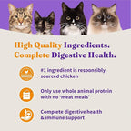 Halo Holistic Cage Free Chicken Cat Food, Healthy Grains Dry Cat Food, Complete Digestive Health, Kibble for Adult Cats, 3 lb Bag