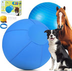 Herding Ball for Dogs and Horses - 18" Jolly Ball for Dogs, Agility Training Equipment, Herding for Australian/German Shepherd, Improved Bite-Resistant, Reinforced Sewing Dog Toys - Blue Medium