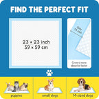 MoMoCo Puppy Pads, 23"x23"-100 Count Dog Pads, Super Absorbent Extra Large Disposable Dogs Training Pads , Leak-Proof, Quick-Drying Dogs Potty Pads for Doggies Puppies