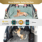 F-color SUV Cargo Liner for Dogs - Waterproof Pet Cargo Liner with Side Flaps, Comfort Dog Cargo Cover with Bumper Flap, Scrachproof Non-Slip Large Size Universal Fit SUVs Sedans Trunks Vans, Grey