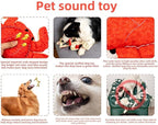RED Crab Dog Toys -Cute King Crab Squeak Plush Dog Toy for Aggressive chewers,Dental Toy for Aggressive Chewers, Large/Small Breed (13.78 inch)