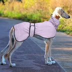 Dog Raincoat with Reflective Bar, Rain/Water Resistant, Adjustable Vest - Dog Raincoats for Greyhounds, Lurchers and Whippets - Purple - S