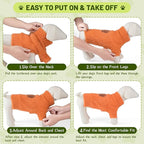 Small Dog Furry Pullover Sweater, Classic Turtleneck Dog Clothes for Cold Weather Cute Warm Pet Clothes for Chihuahua, Bulldog, Dachshund, Pug Orange Large