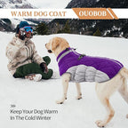Small Dog Coat,Dog Jackets for Small Dogs,Warm Winter Jacket, Puppy Coat with Harness Built in,Waterproof Dogs Jacket,Puppy Cold Weather Coats,Pet Winter Clothes Snowsuit Shih Tzu Bichon,Purple