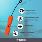 GUNNER Dog Training Bumper - Retriever Training Dummy, Retrieving Dummies for Pets, Bumpers for Water Retrieving with Adjustable Rope, (Orange)