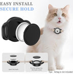 Airtag Cat Collar, Stretchy Kitten Collar with Apple Air Tag Holder, Lightweight and Comfortable, Ultra Elastic GPS Cat Collars for Cats Kittens and Puppies, 8-12.5 inch, Khaki