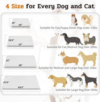 NWK Pack of 4 Fluffy Self Warming Cat Mat, Cat Blanket, Thermal Dog Mat, Washable, Non-Slip Bottom for Sofa & Crate & Kennel & Car Seat (Creamy White, Large (34'' X 22'' X 0.7''))