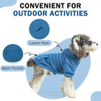SCENEREAL Dog Hoodie Sweaters for Small Medium Large Size Dogs, Fleece Dog Sweatshirt with Hat and Pocket,Soft Cold Winter All Weather Dog Clothes for S to XL Sized Dogs, Blue S