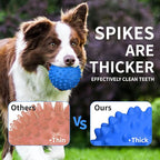 Apasiri Squeaky Ball Dog Toys for Large Dogs, Dog Toy, Indestructible Dog Balls for Aggressive Chewers, Outdoor Dog Toys, Balls for Dogs Aggressive Chewers, Bacon Flavor Floatable Ball Blue