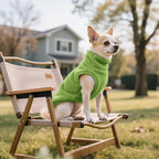 Idepet Dog Fleece Vest Sweater Zip Up Warm Pullover Dogs Jacket with D-Ring Leash Winter Cold Weater Coat Pet Sweatershirt Clothes Hoodie for Small Medium Dogs Boy Girl(Green,L)