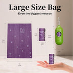 420 Count Dog Poop Bags Rolls with Dispenser & Leash Clip, 9″ x 13″ Scented Biodegradable Leak Proof Poop Bags for Dogs, Cats & Pet Waste, 28 Refill Rolls of 15, Purple
