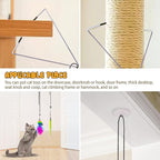 Cat Toys Wand, Interactive Cat Toy with Super Suction Cup Sticky Detachable 12 PCS Feather Replacements 2 Wands Cat Spring Feather Toys for Indoor Cats Kitten Toys (9 Toys Double Headed)