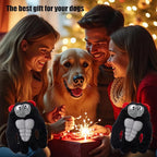 Tough Dog Toys for Heavy Chewers, Interactive Plush Dog Chew Toys with Rubber Muscles, Squeak Dog Toys for Aggressive Chewers, Dog Toy for Small Medium Large Breed (1PC-Black)