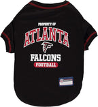 NFL Atlanta Falcons Dog T-shirt X-Small. - Licensed Shirt for Pets Team Colored with Team Logos- Premium Stretchable Materials for the comfort of your Dog & Cat