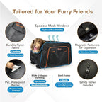 ibiyaya - Compact 3-in-1 Convertible and Foldable Small Pet Carrier and Stroller Combo System, Travel Friendly Cat Stroller and Dog Stroller - Pets up to 17 Pounds - Black