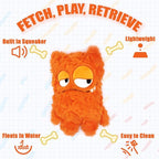 Squeaky Dog Toy, Plush Stuffed Dog Toy Keep Them Busy Tug of War Dog Chew Toy for Small Medium Large Dogs (Orange)