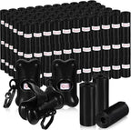 Teling 3000 Count Dog Poop Bags Pet Waste Bags for Poop with 3 Dispensers for Home, Outdoor, Puppy Walking, and Travel, 12 x 8.6 Inch(Black)