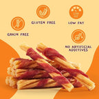 Jungle Calling Dog Treats, Duck Wrapped Chicken Collagen Sticks for Small Medium Dogs, Digestible Rawhide Alternative Dog Chews, Dental Bones for Teeth Cleaning, Like Bully Sticks, Less Smell, 14.1oz