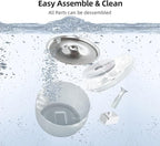Cat Water Fountain: Silent cat Fountains for Drinking with Ultra-Quiet Pump, 101.4oz/3L Automatic Pet Fountain with 2 Filters, Easy Clean Water Fountains for Cats Indoor, White