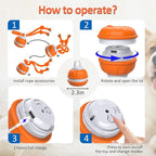 Peppy Pet Ball for Dogs, Dog Interactive Toys,Motion Activate Rolling Ball for Puppy/Small Dogs, Automatic Moving Toy,USB Rechargeable