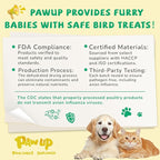 PAWUP Dog Treats Jerky Duck Crisp Flakes, 1% Taurine Added, 6oz (170g), Duck Jerky Chip Flakes, High Protein Dog Training Rewards, Rawhide-Free, Gluten-Free