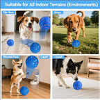 2025 Upgraded Interactive Dog Toys for Aggressive Chewers,E-TPU Interactive Dog Balls Moving Dog Toys to Keep Them Busy,Dogs Chew Toys for Dogs,Automatic Rolling Activated Dog Toy Ball Pet Supplies