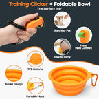Large Capacity Dog Treat Pouch –Training Treat Bag with Magnetic Pocket, Built-in Poop Bag Holder, Clicker & Collapsible Bowl, Dog Walking Bag for Pet Training – Black