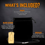 Gold Dog Clicker with Necklace - Clickers for Pet Training - Dog Training & Behavior Aids Easy to Carry with You Anywhere - Teach Your Dog Tricks or Reward His Behavior