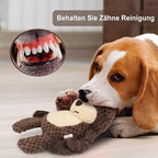 Dog Toys, Dog Squeaker Toys with Crinkle Paper, Stuffed Animal Dog Plush Chewing Toy, Cotton Rope Interactive Toys for Puppy, Small, Middle Dogs (Brown Monkey)