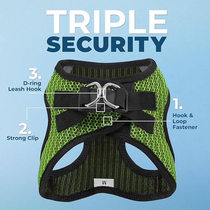 Best Pet Supplies Voyager Step-in Air Harness - All Weather Mesh, Reflective, No Pull Harness for Dogs, Cats - Secure with Hook & Loop Fastener, Buckle, Double D-Rings - Tone, L