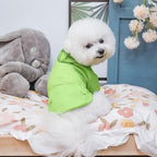 KOOLTAIL Basic Dog Hoodie - Soft & Warm Dog Hoodie Sweater with Leash Hole and Pocket, Dog Winter Coat, Cold Weather Clothes Sweatshirt for Small Medium Large Dogs Puppy Cat Boys Girls Green S