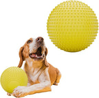 Dog Balls, EVA Dogs Toy Ball for Aggressive Chewers, 5 Inch Durable High Elasticity Interactive Ball for Training Dog Catch and Fetch, Floatable Toy for Medium and Large Dogs Puppies (Yellow)