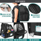 PetAmi Dog Cat Backpack Carrier, Expandable Pet Carrier Backpack for Travel Hiking, Small Medium Dog Puppy Large Cat Carrying Backpack, Airline Approved Ventilated Soft Back Support, 18 lbs, Black