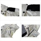 LOVELONGLONG Waterproof Dog Raincoat with Removable Hood – Outdoor Full Body Dog Jacket, Windproof Snowproof Shell Suit – All Season Pet Rain Gear Ivory XL