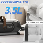 Bunfly Dog Grooming Kit with 13000kpa Strong Grooming & Vacuum Suction 99% Pet Hair,3L Capacity,11 Grooming Tools Dogs Cats and Other Animals,Home and Car Cleaning -Black