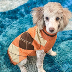 KOOLTAIL Dog Sweater Pet Knitted Clothes - Classic Plaid Pullover Turtleneck Fall Thanksgiving Dog Sweaters with Leash Hole, Thick Cold Weather Dog Outfits for Small Medium Large Dogs Cats Puppy SM