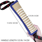 Dog Tug Toy Dog Bite Jute Pillow Pull Toy with 2 Strong Handles Perfect for Tug of War, Puppy Interactive Play, Tear Resistant Bite Training Toys for Small Medium Large Dogs (Blue Footprint)