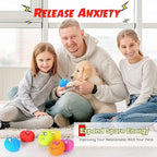 Squeaky Dog Toys Latex Rubber Soft Dog Squeaky Toys Squeaky Chewing Teething Fetching Dog Balls Puppy Toys Gifts for Pets Medium Small Dogs Cat 6Pcs/Set