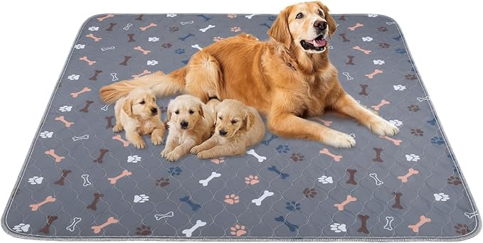 Washable Pee Pads for Dogs, 2 Pack 41"x41" Reusable Puppy Pads, Waterproof Pet Training Pads, Non-Slip Fast Absorbent Potty Pads for Crate, Floor, Couch, Whelping Pads Litter Mat Puppy Supplies