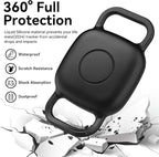 DDJ 2-Pack Dog Collar Holder for Tile Life360 Mate (2024) 2022 Tracker, Waterproof Silicone Anti Lost Tile Mate Tracker Case for Cat & pet Collars, Ultra Durable, Easy Installation, Lightweight, Black
