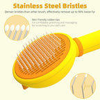 Cat Brush for Shedding, Self-Cleaning Slicker Brush for Indoor Cats, Gently Remove Loose Fur, Pet Grooming Massage Deshedding Tool, Suits Long & Short Haried Cats and Dogs